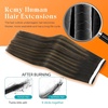image:imageSunny Hair Tape in Weft Hair Extensions Human Hair 1 Jet Black 18 InchGUTP226 Balayage Brown
