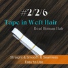 image:imageSunny Hair Tape in Weft Hair Extensions Human Hair 1 Jet Black 18 InchGUTP226 Balayage Brown