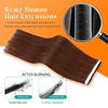 image:imageSunny Hair Tape in Weft Hair Extensions Human Hair 1 Jet Black 18 InchGUTP33 Warm Mahogany