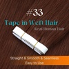 image:imageSunny Hair Tape in Weft Hair Extensions Human Hair 1 Jet Black 18 InchGUTP33 Warm Mahogany