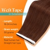 image:imageSunny Hair Tape in Weft Hair Extensions Human Hair 1 Jet Black 18 InchGUTP33 Warm Mahogany