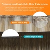 image:imageSunny Hair Tape in Weft Hair Extensions Human Hair 1 Jet Black 18 InchGUTP3822 Brown Balayage Blonde