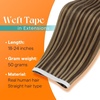 image:imageSunny Hair Tape in Weft Hair Extensions Human Hair 1 Jet Black 18 InchGUTP427 Brown Highlight Blonde