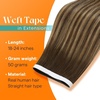 image:imageSunny Hair Tape in Weft Hair Extensions Human Hair 1 Jet Black 18 InchGUTP4427 Brown to Caramel Blonde