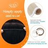 image:imageSunny Hair Tape in Weft Hair Extensions Human Hair 1 Jet Black 18 InchGUTP60 Bleach Blonde