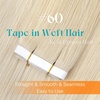 image:imageSunny Hair Tape in Weft Hair Extensions Human Hair 1 Jet Black 18 InchGUTP60 Bleach Blonde
