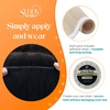 image:imageSunny Hair Tape in Weft Hair Extensions Human Hair 1 Jet Black 18 InchGUTP60 Bleach Blonde