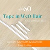 image:imageSunny Hair Tape in Weft Hair Extensions Human Hair 1 Jet Black 18 InchGUTP60 Bleach Blonde