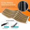image:imageSunny Hair Tape in Weft Hair Extensions Human Hair 1 Jet Black 18 InchGUTP8228 Light Brown Balayage Blonde