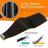 image:imageSunny Hair Tape in Weft Hair Extensions Human Hair 1 Jet Black 18 InchIJTP2 Darkest Brown