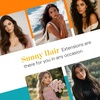 image:imageSunny Hair Tape in Weft Hair Extensions Human Hair 1 Jet Black 18 InchIJTP2 Darkest Brown