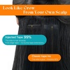 image:imageSunny Hair Tape in Weft Hair Extensions Human Hair 1 Jet Black 18 InchIJTP2 Darkest Brown