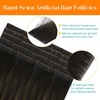 image:imageSunny Hair Tape in Weft Hair Extensions Human Hair 1 Jet Black 18 InchIJTP226 Balayage Brown