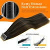 image:imageSunny Hair Tape in Weft Hair Extensions Human Hair 1 Jet Black 18 InchIJTP226 Balayage Brown