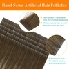 image:imageSunny Hair Tape in Weft Hair Extensions Human Hair 1 Jet Black 18 InchIJTP3822 Brown Balayage Blonde