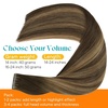 image:imageSunny Hair Tape in Weft Hair Extensions Human Hair 1 Jet Black 18 InchIJTP4427 Brown to Caramel Blonde