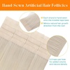 image:imageSunny Hair Tape in Weft Hair Extensions Human Hair 1 Jet Black 18 InchIJTP60 Bleach Blonde