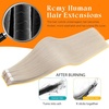 image:imageSunny Hair Tape in Weft Hair Extensions Human Hair 1 Jet Black 18 InchIJTP60 Bleach Blonde