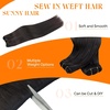 image:imageSunny Hair Weft Hair Extensions Human Hair Dark Brown With BlondeA1 1CMocha Black