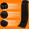 image:imageSunny Hair Weft Hair Extensions Human Hair Dark Brown With BlondeA1 2Dark Brown