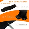 image:imageSunny Hair Weft Hair Extensions Human Hair Dark Brown With BlondeA11BNatural Black