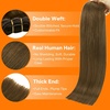 image:imageSunny Hair Weft Hair Extensions Human Hair Dark Brown With BlondeA23Golden Walnut Brown