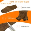 image:imageSunny Hair Weft Hair Extensions Human Hair Dark Brown With BlondeA28Light Brown