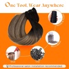 image:imageSunny Hair Weft Hair Extensions Human Hair Dark Brown With BlondeA3 1B418Black Balayage Brown Ombre Blonde