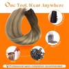 image:imageSunny Hair Weft Hair Extensions Human Hair Dark Brown With BlondeA3 1B418Black Balayage Brown Ombre Blonde