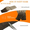 image:imageSunny Hair Weft Hair Extensions Human Hair Dark Brown With BlondeA3 1B418Black Balayage Brown Ombre Blonde