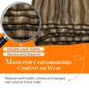 image:imageSunny Hair Weft Hair Extensions Human Hair Dark Brown With BlondeA3 4P27Brown Highlight