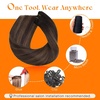 image:imageSunny Hair Weft Hair Extensions Human Hair Dark Brown With BlondeA3226Dark Brown Balayage Medium Brown