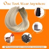 image:imageSunny Hair Weft Hair Extensions Human Hair Dark Brown With BlondeA3SUNAsh Blonde Ombre