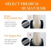 image:imageSunny Hair Weft Hair Extensions Human Hair Dark Brown With BlondeA4 16P22Golden Blonde Highlights