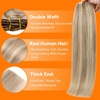 image:imageSunny Hair Weft Hair Extensions Human Hair Dark Brown With BlondeA4 16P22Golden Blonde Highlights