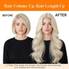 image:imageSunny Hair Weft Hair Extensions Human Hair Dark Brown With BlondeA41000White Blonde