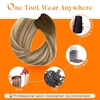 image:imageSunny Hair Weft Hair Extensions Human Hair Dark Brown With BlondeA43822Cool Brown Ombre Blonde