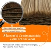 image:imageSunny Hair Weft Hair Extensions Human Hair Dark Brown With BlondeA43822Cool Brown Ombre Blonde