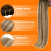 image:imageSunny Hair Weft Hair Extensions Human Hair Dark Brown With BlondeA43822Cool Brown Ombre Blonde