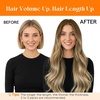 image:imageSunny Hair Weft Hair Extensions Human Hair Dark Brown With BlondeA46606Medium Brown Balayage Platinum Blonde