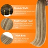 image:imageSunny Hair Weft Hair Extensions Human Hair Dark Brown With BlondeA48228Light Brown Balayage Medium Blonde