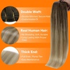 image:imageSunny Hair Weft Hair Extensions Human Hair Dark Brown With BlondeA541460Dark Brown Ombre Blonde