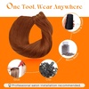 image:imageSunny Hair Weft Hair Extensions Human Hair Dark Brown With BlondeA630Warm Copper Red Brown