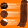 image:imageSunny Hair Weft Hair Extensions Human Hair Dark Brown With BlondeA630Warm Copper Red Brown