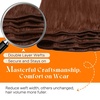 image:imageSunny Hair Weft Hair Extensions Human Hair Dark Brown With BlondeA633Warm Mahogany