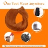 image:imageSunny Hair Weft Hair Extensions Human Hair Dark Brown With BlondeA6350Copper