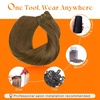 image:imageSunny Hair Weft Hair Extensions Human Hair Dark Brown With BlondeA77Light Chestnut Brown