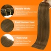 image:imageSunny Hair Weft Hair Extensions Human Hair Dark Brown With BlondeA77Light Chestnut Brown