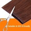image:imageSunny Hair Weft Hair Extensions Human Hair Dark Brown With BlondeButterfly1133 Mahogany Brown