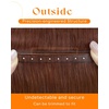 image:imageSunny Hair Weft Hair Extensions Human Hair Dark Brown With BlondeButterfly1133 Mahogany Brown